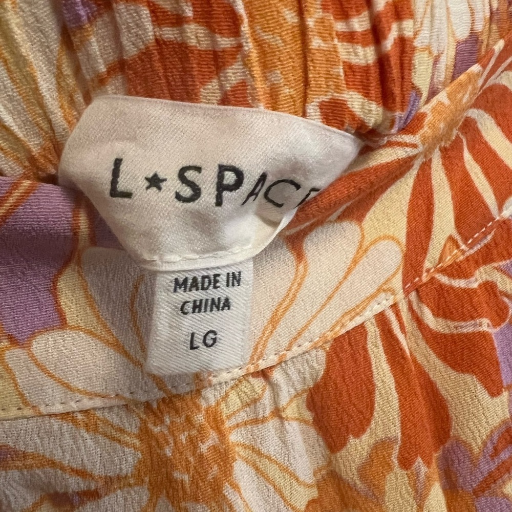 L*Space Orange and Yellow Tiered Maxi Skirt - Picture 2 of 3